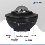 Proyector Suono Luz Nocturna Bluetooth Reproductor De Música