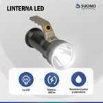 Linterna Led Táctica Suono Baterías Recargables