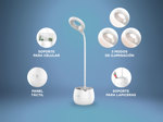 Lámpara Velador de Escritorio Gadnic Lyt2 con Soporte para Celular y Lapicera