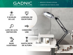 Lámpara Led De Escritorio Gadnic Con Lupa 3 Luz Ajustable