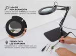 Lámpara Led De Escritorio Gadnic Con Lupa 3 Luz Ajustable