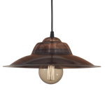 Lampara Colgante Ferrolux C-136Cob Cobre Chapa E-27 32cm
