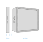 Panel Plafón Cuadrado PC24 Blanco 24W Frio 6000K Macroled