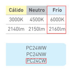 Panel Plafón Cuadrado PC24 Blanco 24W Frio 6000K Macroled