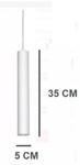 Lampara Colgante Ferrolux Moderna Tubular 35cm A/dicro Negro