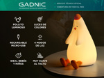 Lámpara Infantil de Pollito Gadnic Heihei Luz de Colores