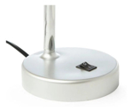 Velador De Mesa Led 3.5w Carga Usb Luz Neutra Sica Plateado