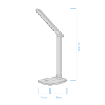 Velador Led Mesa Táctil Dimeable Carga Inalám. Venus Blanco