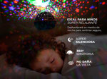 Velador Gadnic Star3 Proyector de Estrellas Led Giratorio 3 RGB  Luz Cálida 8 Modos
