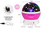 Velador Gadnic Star3 Proyector de Estrellas Led Giratorio 3 RGB  Luz Cálida 8 Modos
