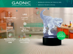Lampara Nocturna Gadnic Dinosaurio 3D 16 Tonos
