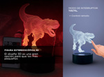 Lampara Nocturna Gadnic Dinosaurio 3D 16 Tonos