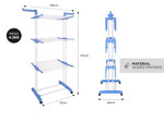 Tender Vertical Gadnic HANG3000 Plegable 3 Niveles Ruedas y Alas