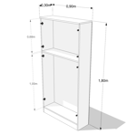 Organizador EMC Multipropósito 1,80m Blanco