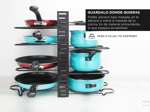 Organizador de Batería de Cocina Gadnic Acero Reforzado