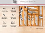 Organizador de Cubiertos extensible Gadnic SP3M22 de bambú