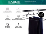 Kit X10 Perchas Para Pantalones Jeans Gadnic PER06 Reforzada Antideslizante