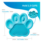 Alfombra De Lamer Petdreamhouse Paw Azul Perros Y Gatos