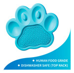 Alfombra De Lamer Petdreamhouse Paw Azul Perros Y Gatos
