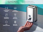 Dispenser de Jabon Liquido Gadnic Metálico 1000ml Baño y Cocina