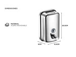 Dispenser de Jabon Liquido Gadnic Metálico 1000ml Baño y Cocina
