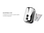Dispenser de Jabon Liquido Gadnic Metálico 1000ml Baño y Cocina