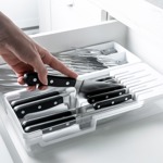 Organizador de cuchillos y cubiertos Ou Ogc2100bcf Blanco