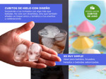 Set x2 Cubeteras de Silicona Para Hielo Gadnic ICE04 4 Hielos Calavera Y Diamante