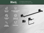 Set de Accesorios Para Baño Gadnic 4 Piezas Negro Matte 