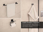 Set de Accesorios Para Baño Gadnic 4 Piezas Negro Matte 