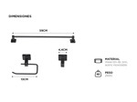 Set de Accesorios Para Baño Gadnic 4 Piezas Negro Matte 