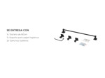 Set de Accesorios Para Baño Gadnic 4 Piezas Negro Matte 