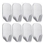 Set de 8 Ganchos Adhesivos Gadnic Acero Inoxidable