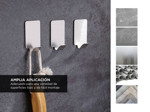 Set de 8 Ganchos Adhesivos Gadnic Acero Inoxidable