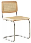 Silla Cesca Breuer De Comedor Cocina Caño Y Madera Natural Rattan