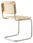 Silla Cesca Breuer De Comedor Cocina Caño Y Madera Natural Rattan