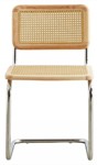Silla Cesca Breuer De Comedor Cocina Caño Y Madera Natural Rattan