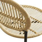 Silla De Comedor Cocina En Hilo Sintético Simil Bambú Y Caño NEGRO