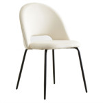 Silla De Comedor Cocina Mylo Tapizado En Terciopelo Velvet Beige Claro