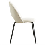 Silla De Comedor Cocina Mylo Tapizado En Terciopelo Velvet Beige Claro