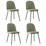 Silla Comedor Cocina Vita Nórdica Eames Plástica Verde Pastel X 4 Unidad