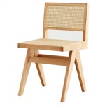 Silla Square De Comedor Cocina Madera Rattan Sintético