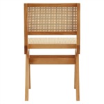 Silla Square De Comedor Cocina Madera Rattan Sintético