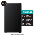 Heladera Bajo Mesada 126 Litros Negra Hisense HRBF125B