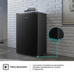 Heladera Bajo Mesada 126 Litros Negra Hisense HRBF125B