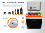 Heladera Portátil Gadnic H800 Eléctrica 12v 24Lts Conserva Frío y Calor