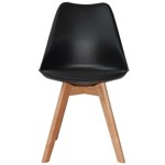 Silla De Comedor Cocina Tulip Escandinava Nórdica Eames NEGRO