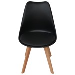 Silla De Comedor Cocina Tulip Escandinava Nórdica Eames NEGRO