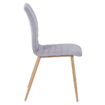Silla Living Comedor Set X4 Tela Tapizada Niviko Diseño