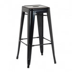 Taburete Banqueta Alta Set X4 Reforzada Tolix Metal Niviko